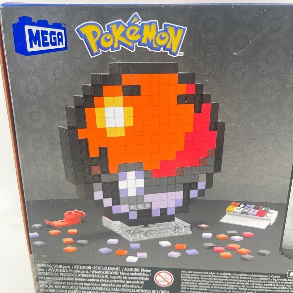 Mega Pokemon Poke Ball Pixel Art Building Set 384 Pieces New Sealed JGJ71 - Picture 11 of 15